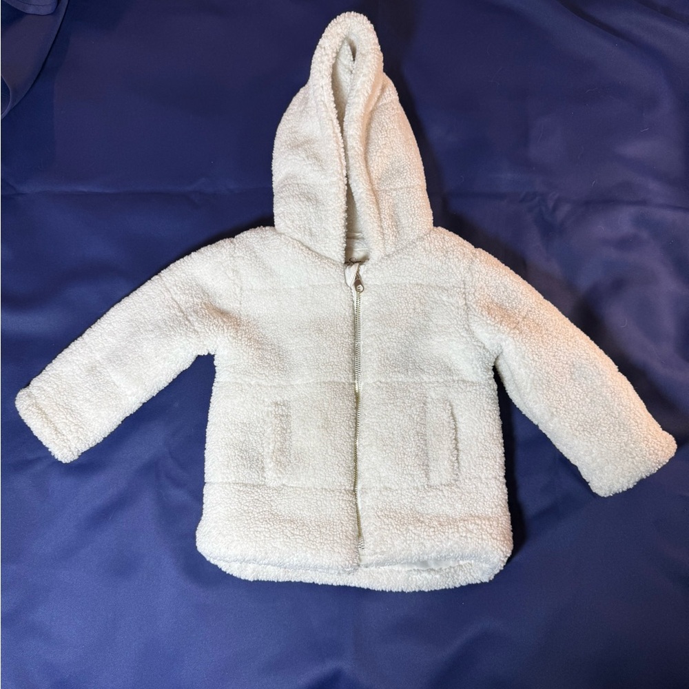 Jessica Simpson Cream Fleece Teddy Jacket 24M